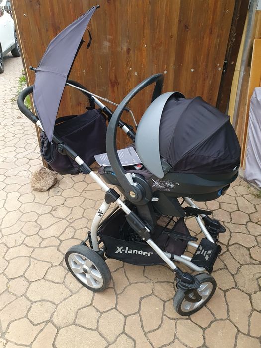 Wózek X-LANDER 3w1: Gondola, spacerówka, nosidełko-fotelik samochodowy