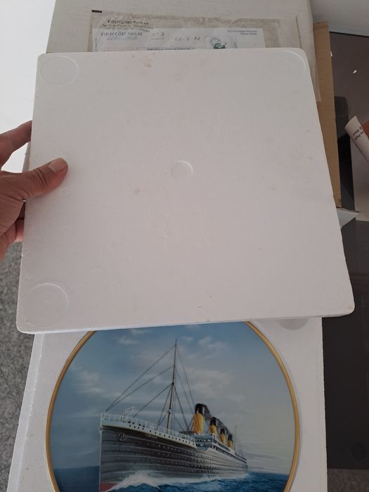 Prato com o Titanic