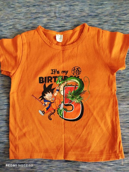 Koszulka chłopięca urodzinowa 5 lat Dragon ball 110