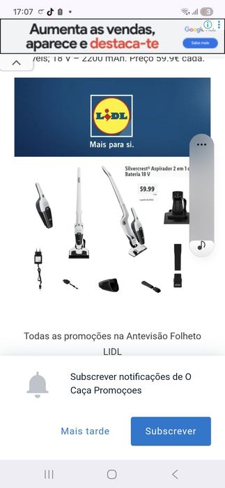 Vendo aspirador vertical sem fios