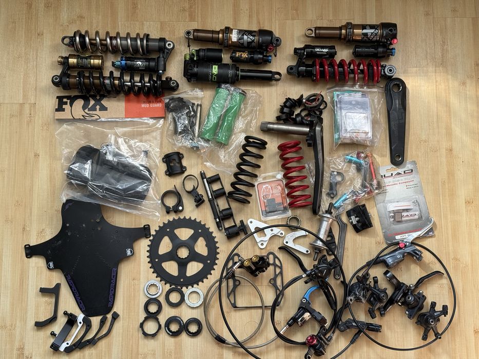 Шатун аморт оливка гальма hope sur ron sram fox rockshox гріпси