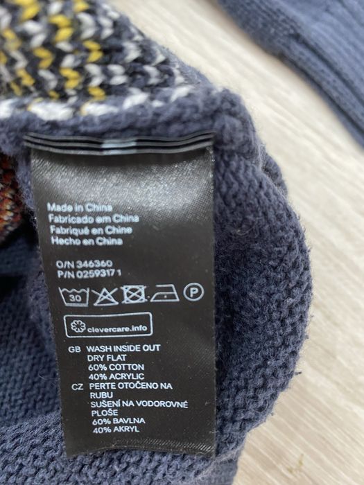 Granatowy krótki sweter żuraw H&M m-xl
