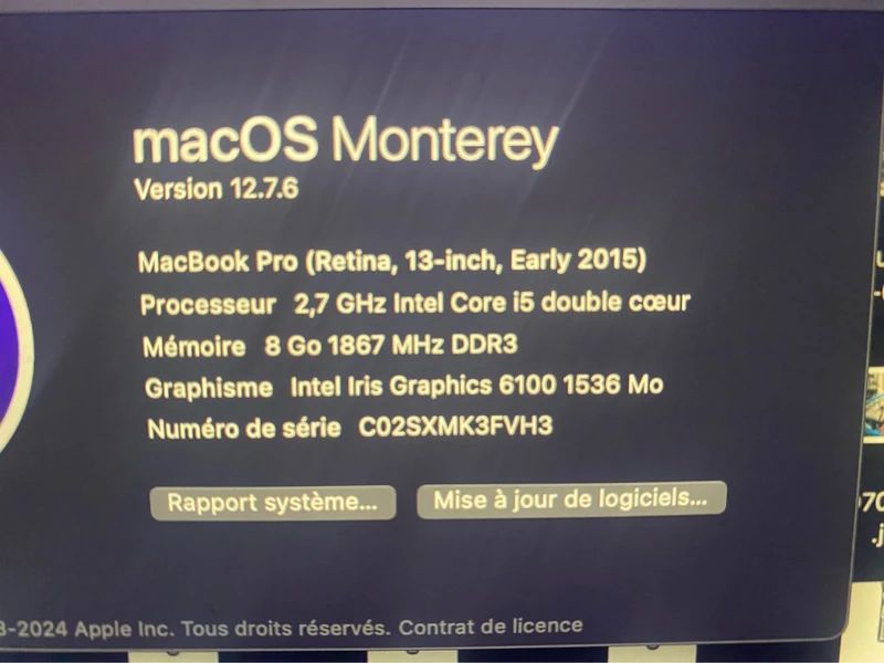 Apple MacBook Pro Retina 13 polegadas 2015 com Carregador