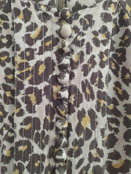 Vestido midi padrão leopardo Zimmerman