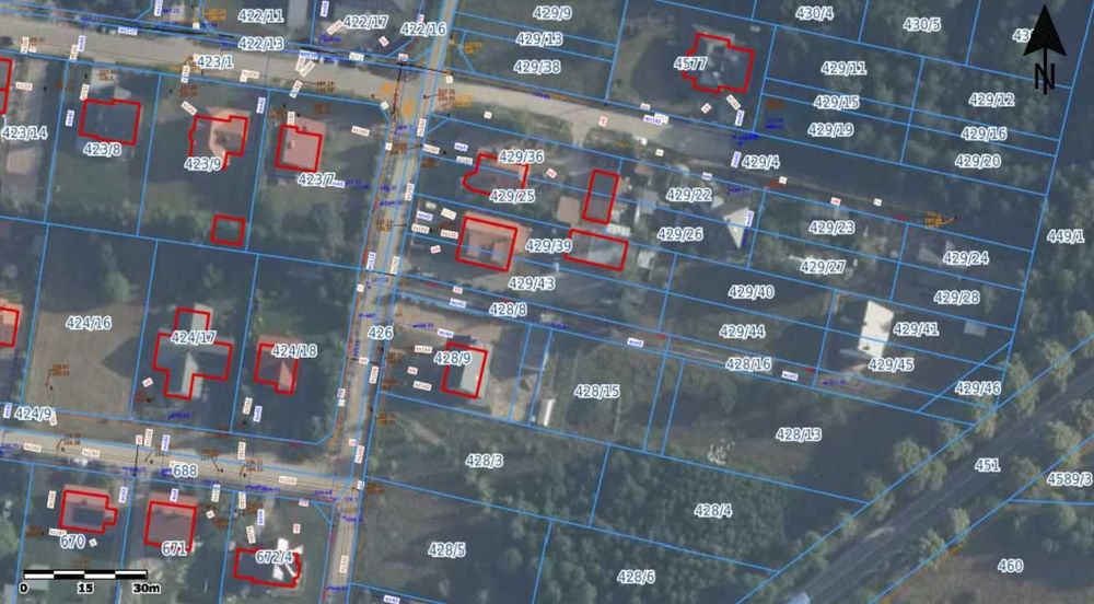 Na sprzedaż działka budowlana o powierzchni 1537 m² i wymiarach ok. 21x57m w Łochowie przy ulicy Gajowej. - Więcej