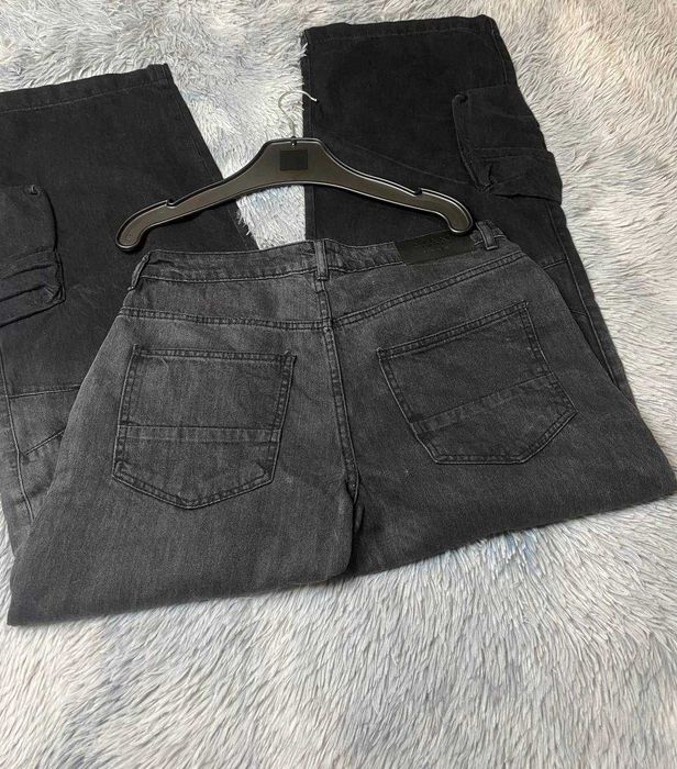 Продам муские карго джинсы багги серые Boohoo