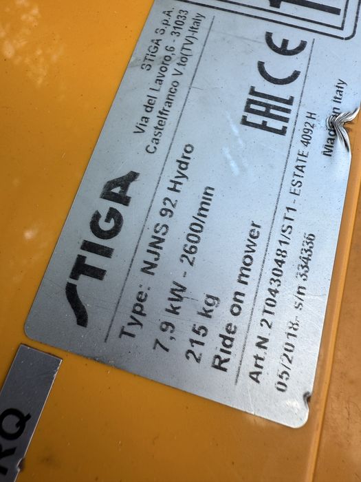 Traktorek kosiarka Stiga Hydro 2018 rok