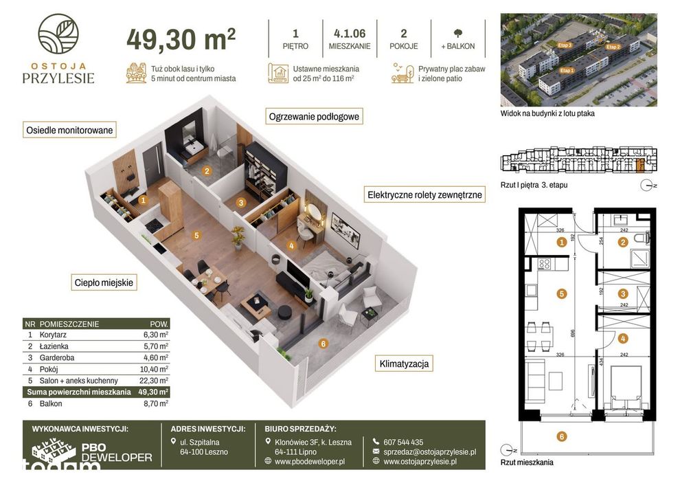 2-pokojowe mieszkanie 49m2 Bez Pośredników