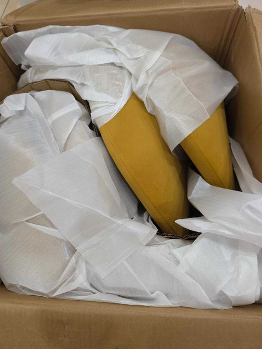 Conjunto de Cadeiras de Veludo Amarelo Mostarda