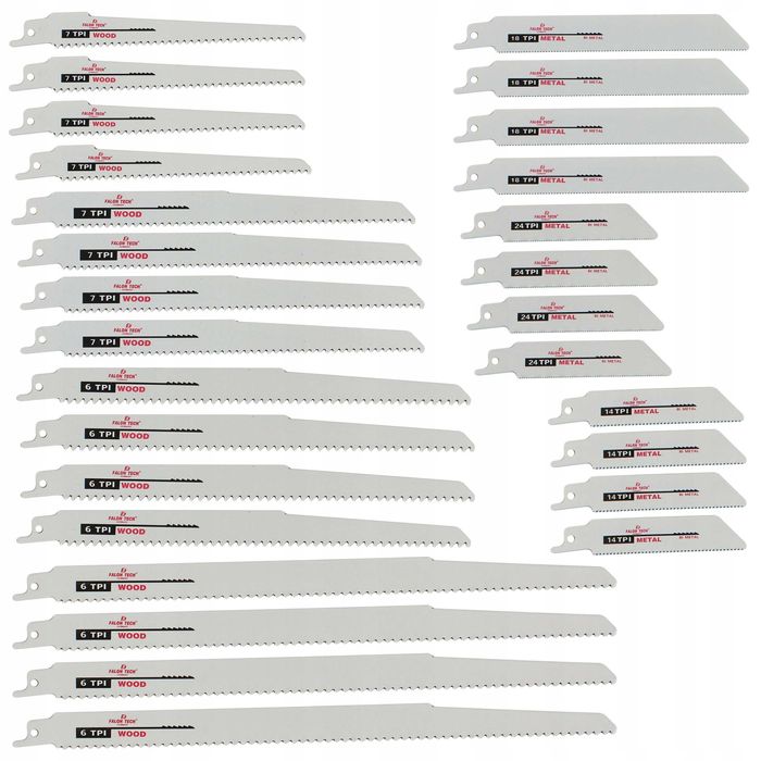 Brzeszczoty do piły szablastej  zestaw  28 SZT