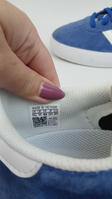 Оригінальні кросівки кроссовки adidas gazelle adv 'royal blue' 46р