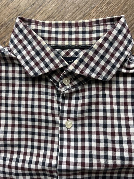Koszula męska w kratkę Premium by JACK & JONES Medium 100% bawełna