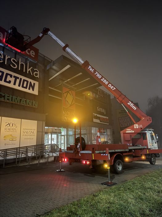 Usługi podnosnikiem koszowym 20m,26m zwyżka/wysięgnik