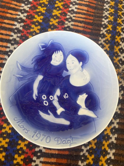 Prato antigo Dinamarca Copenhaga dia da mãe anos 70 Sveno Jensen