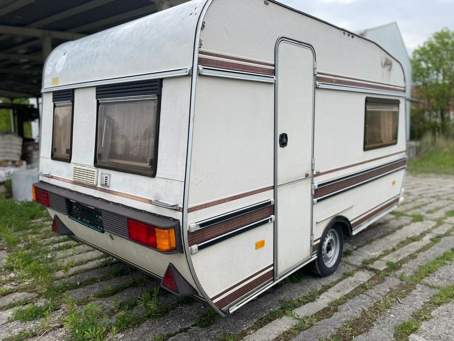 Przyczepa campingowa hobby prestige 900kg DMC na kat B !! Truma WC toaleta przedsionek kuchenka gaz tuv z Niemiec kamping przedsionek