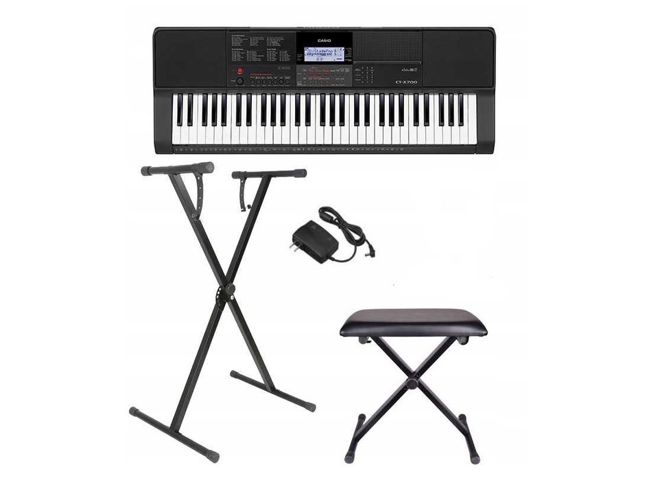 Keyboard CASIO CT-X700 statyw ława gratis