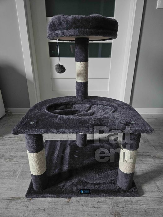 Drapak dla kota domek słupek do drapania legowisko kot dom 3 poziomy