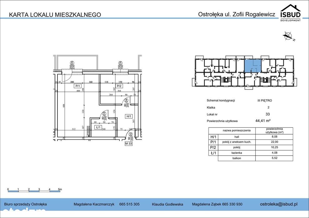 2-pokojowe mieszkanie 44m2 + balkon Bezpośrednio