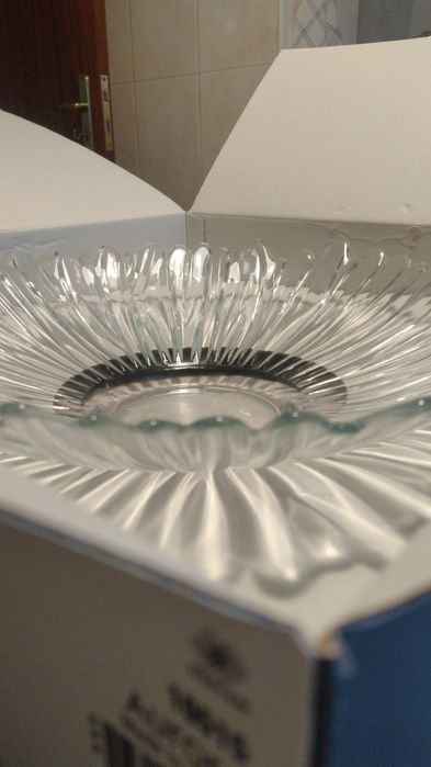 Fruteira / centro de mesa em vidro em embalagem original