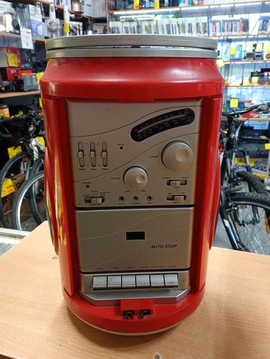 Radio radiomagnetofon Coca Cola Vintage lata 90 Komis Madej Tarnów