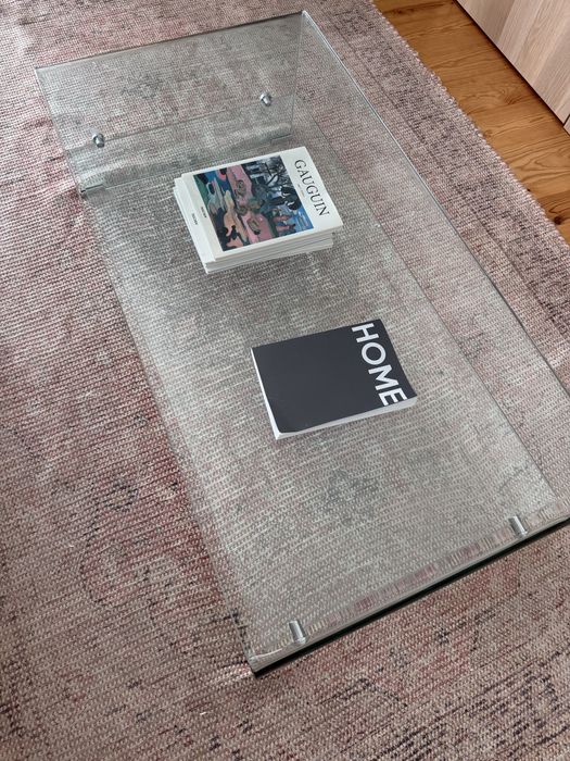 Mesa de centro de vidro 110x55 cm