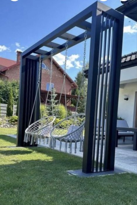 Huśtawki ogrodowe małpi gaj plac zabaw metalowe