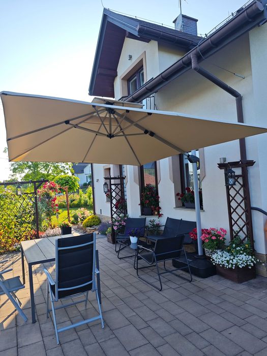 Parasol Ogrodowy PURPLE LEAF Kwadratowy 300x300cm Obrót 360 UV50+