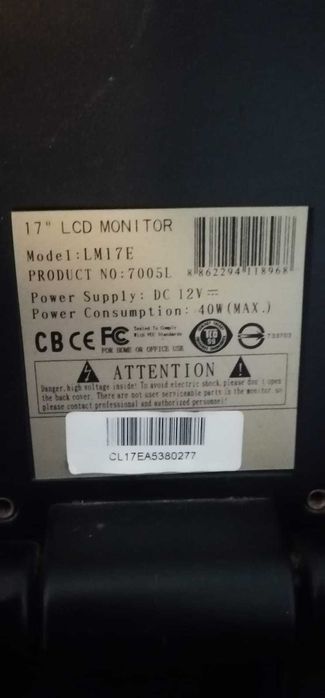 Monitor de 17 polegadas