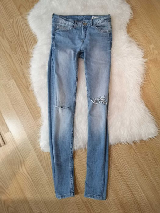 ZARA jeansy przetarcia rurki asos 34/XS