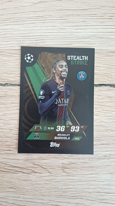 Karta kolekcjonerska. Stealth Strike Bradley Barcola - PSG
