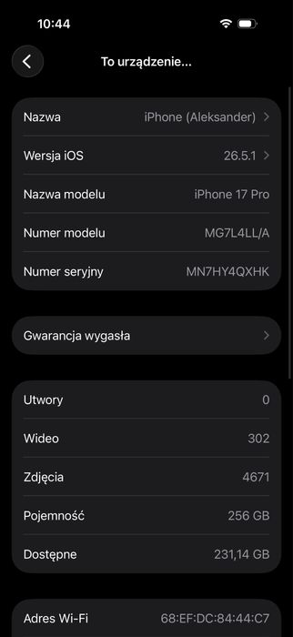 iPhone 17 pro 256GB