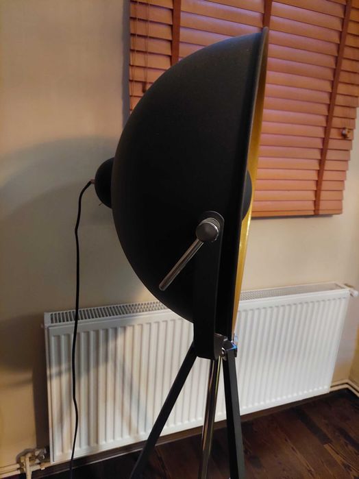 Lampa podłogowa industrial Studio czarno złota