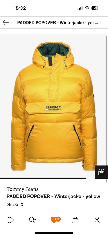 Tommy jeans padded popover cheap winterjacke