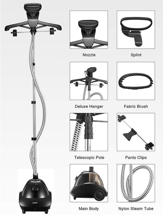 Vaporizador portátil para passar roupa ou cortinados sem tábua nem ferro