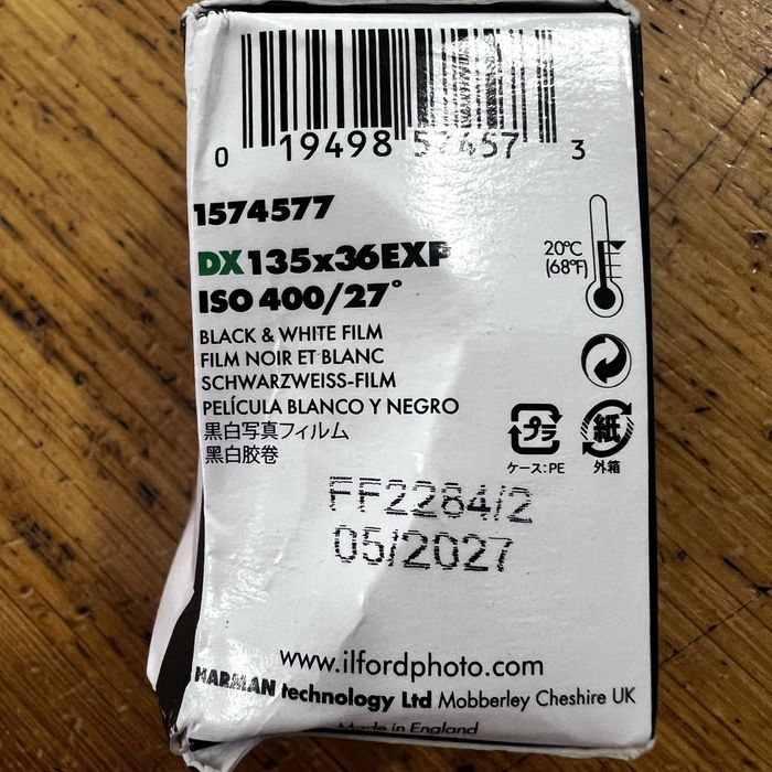 Rolo Fotográfico Ilford HP5 400 Plus 135/36 - Novo