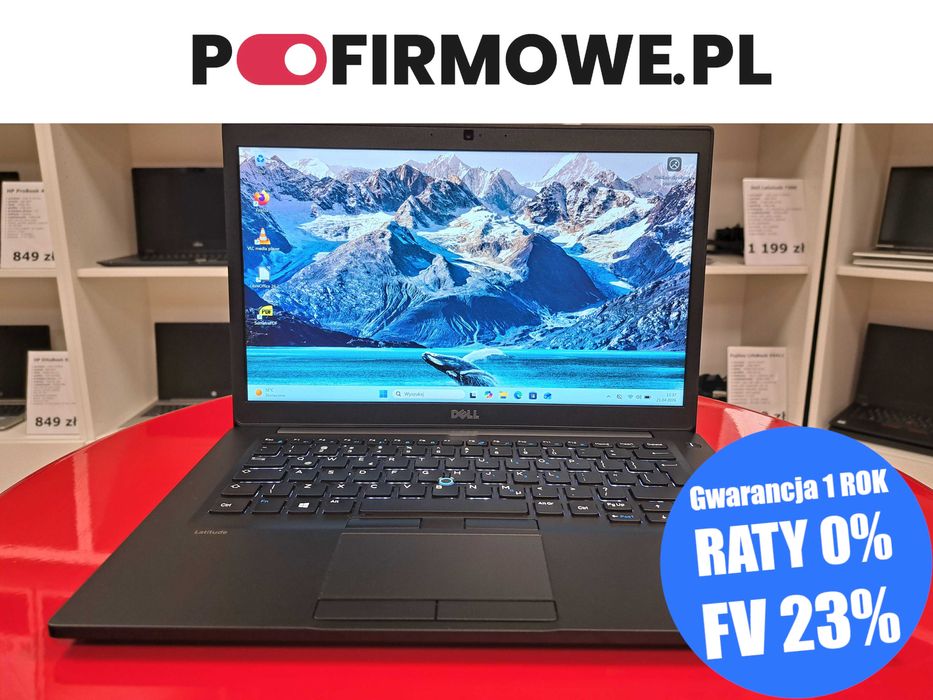 Laptop 14" A-Klasa Dell Latitude 7480 i5-6360u 8GB Win11 128SSD FullHD IPS LTE Kamera Gwarancja 12mc Faktura 23%
