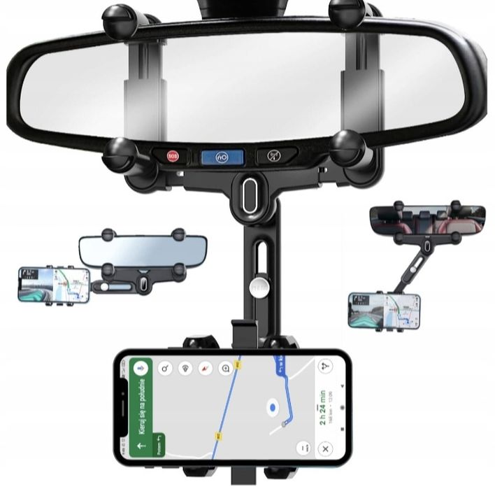 Uchwyt samochodowy na lusterko obrotowy