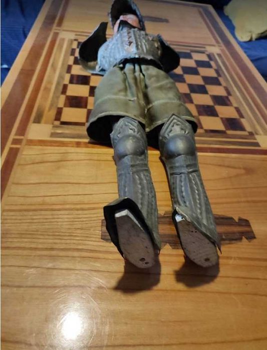 XVIII / XIX w.mosiężna marionetka św.Joanna Darc