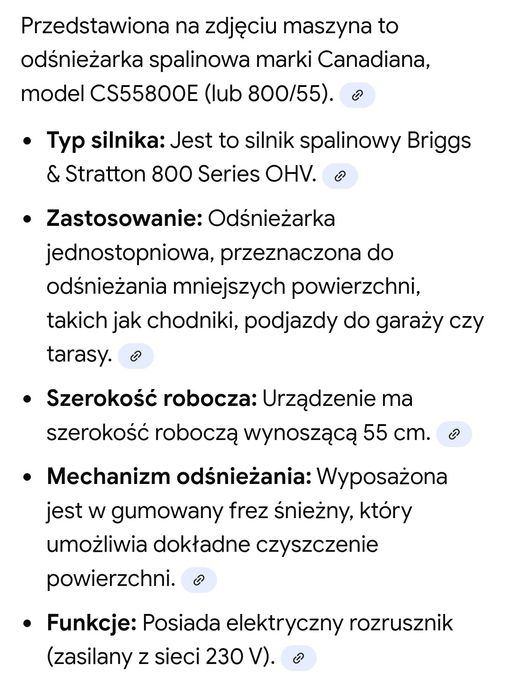 Odśnieżarka Canadiana silnik spalinowy rozruch elektryczny.Polecam