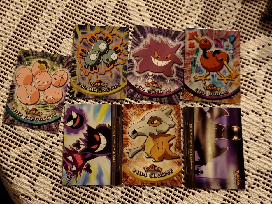 Lote 22 Cartas Pokémon Topps 1999 BLUE LOGO (1st Print) - Gengar, Magneton Holo, Doduo Holo