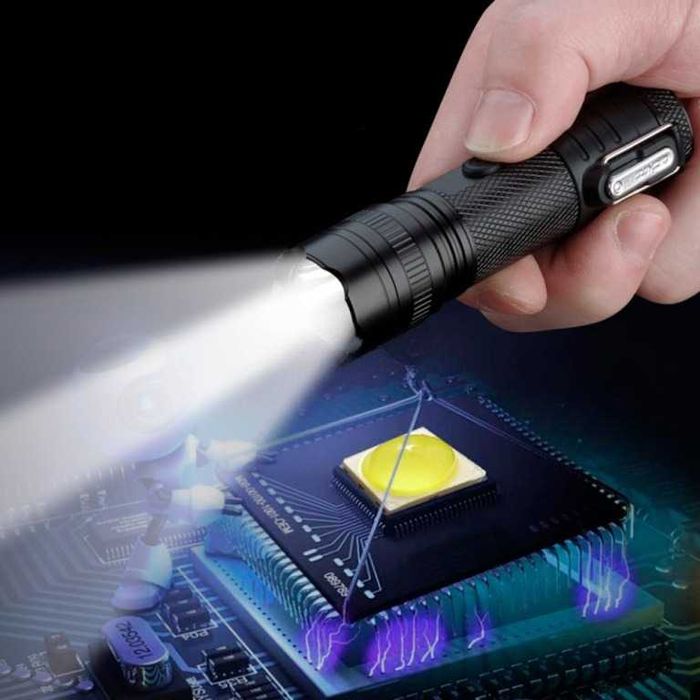 Зажигалка usb на 2 дуги с фонариком в подарочной упаковке.Цвет: черный