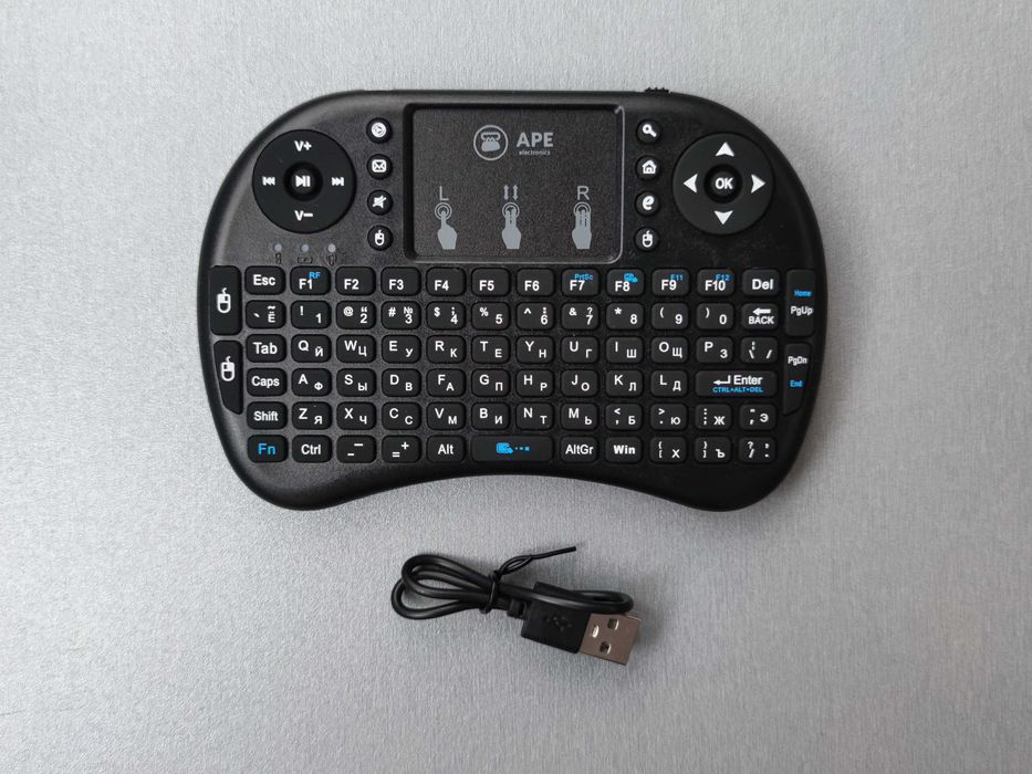 Бездротова клавіатура для Smart TV, Android, Windows з тачпадом