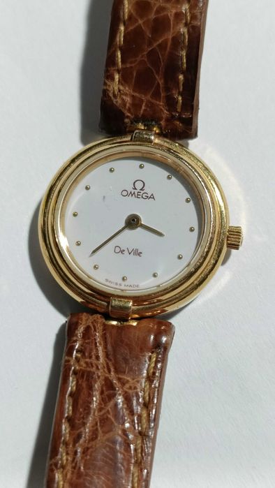 relogio Omega De Ville, senhora, ouro