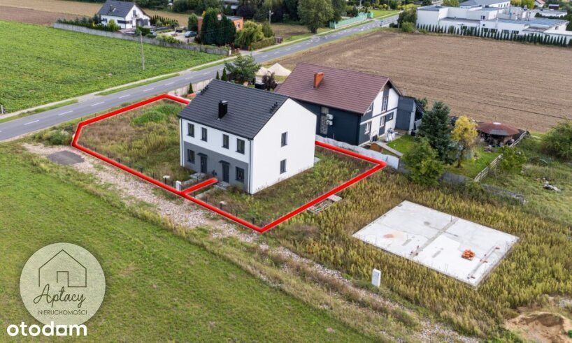 4 pok./ gaz/brak skosów/dz.250 m2 dla lok.