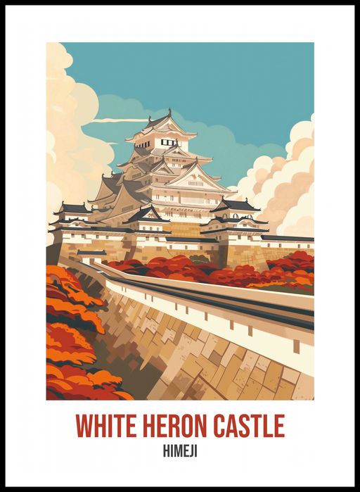 Plakat 59,4x84,1cm White Heron Castle, Himeji