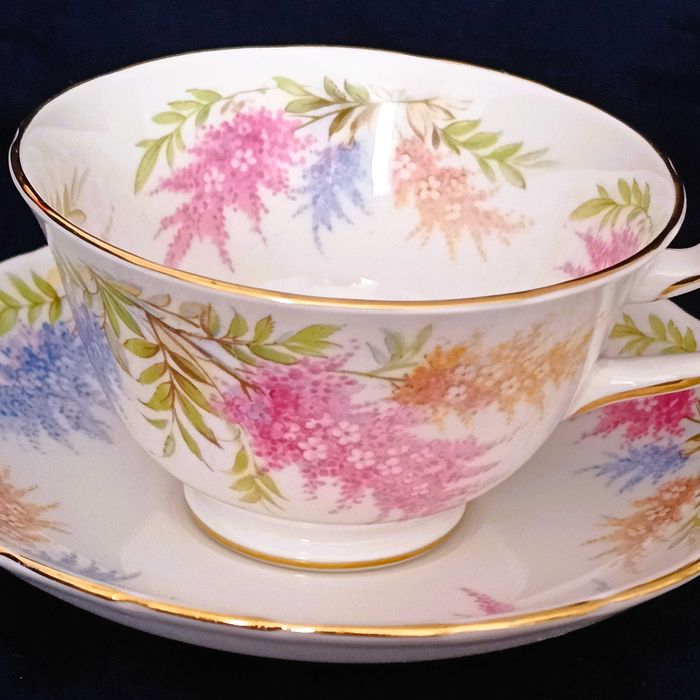 **DUO**filiżanka do herbaty porcelana Royal Chelsea 1945_1959
