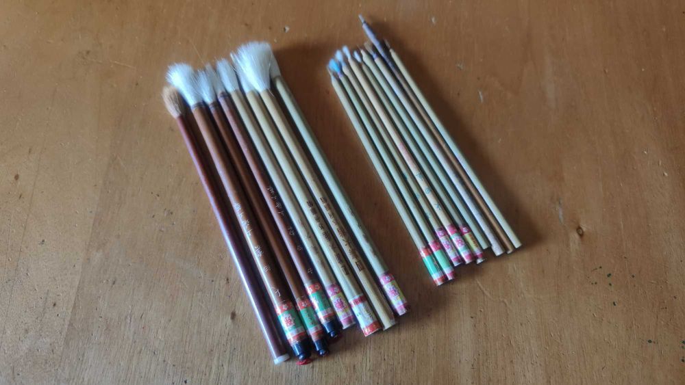 Conjunto de pincéis chineses