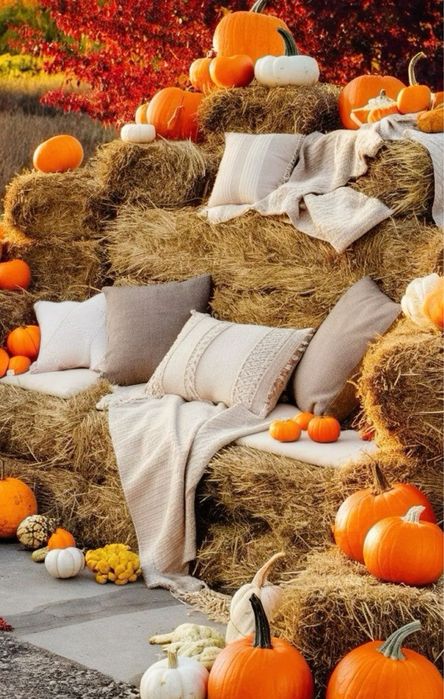 Солома, тюки соломи, солома для декору