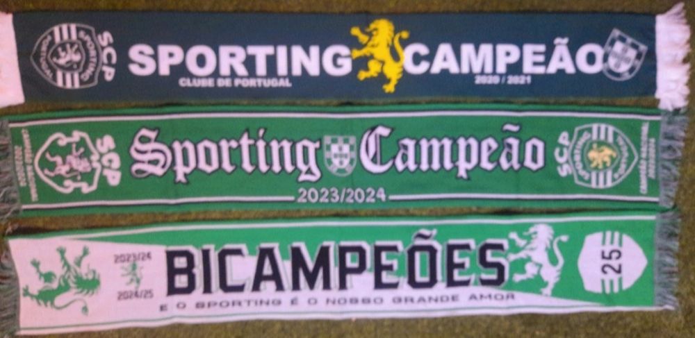 3 cachecois 3 titulos sporting campeao