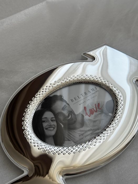 Срібна фоторамка Beltrami LOVE . Made in Italy